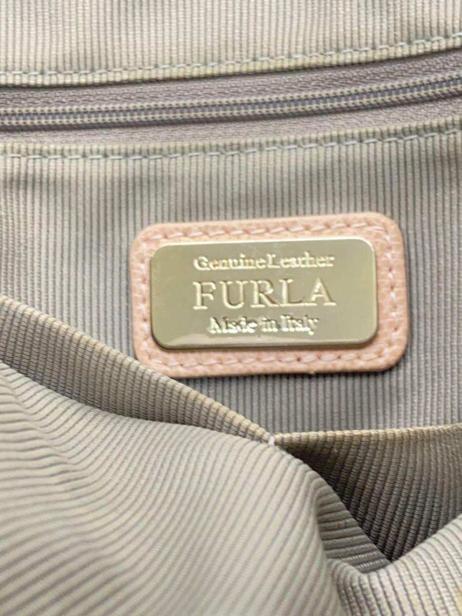 FURLA◆ショルダーバッグ/レザー/PNK/無地/G5996_画像5