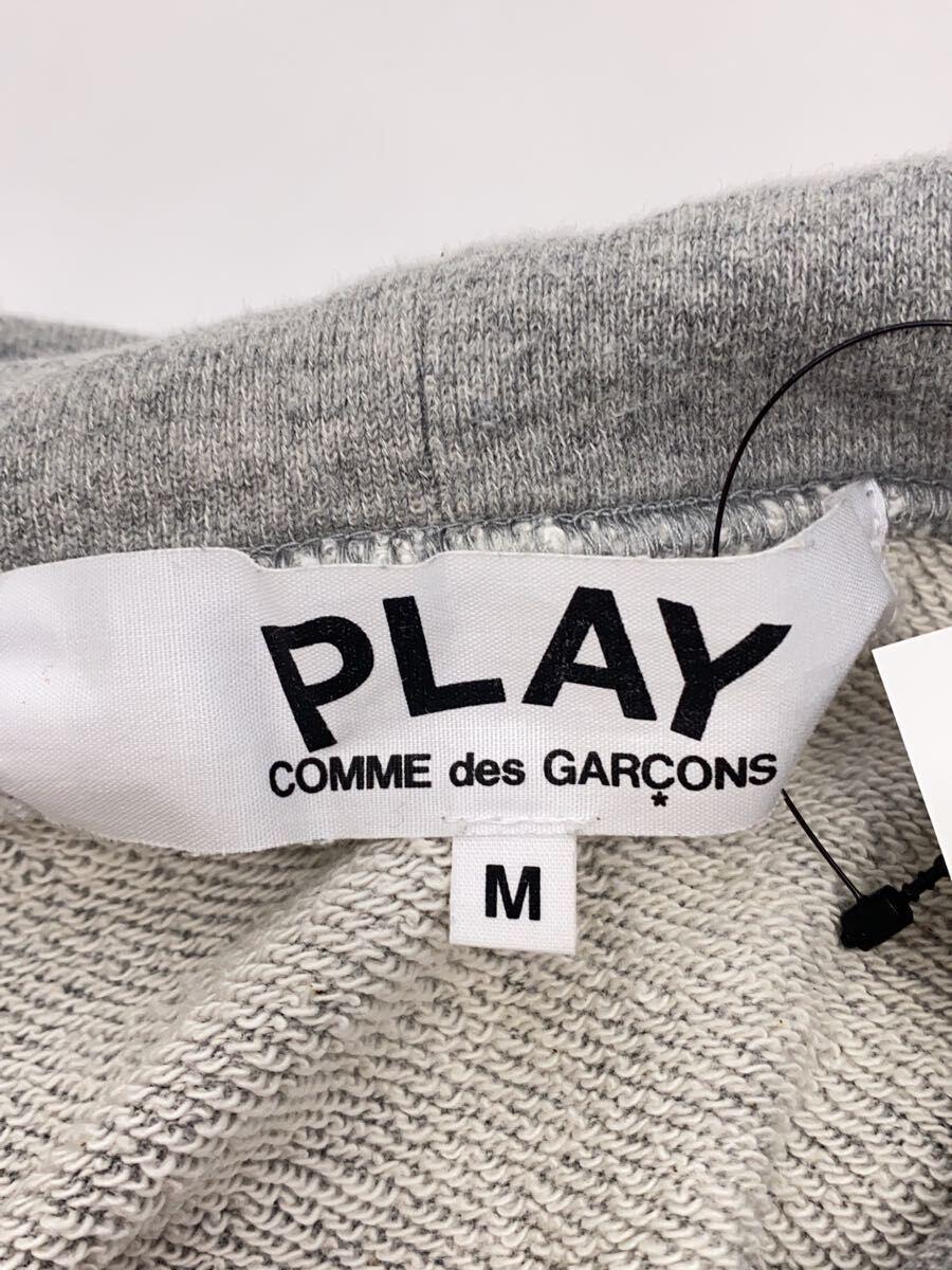 PLAY COMME des GARCONS◆パーカー/M/コットン/GRY/AE-T404_画像3