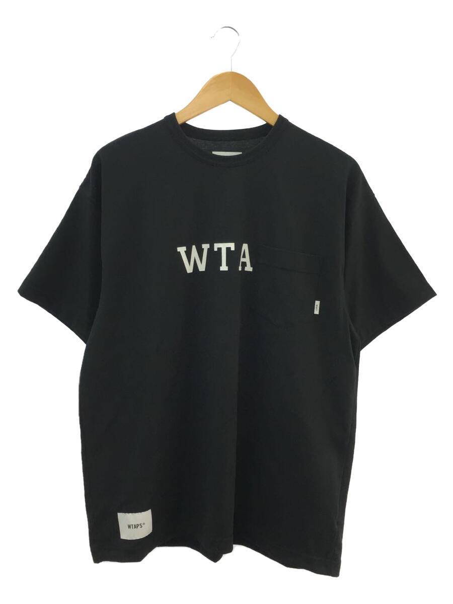 WTAPS◆23ss/DESIGN 01/SS/Tシャツ/2/コットン/ブラック