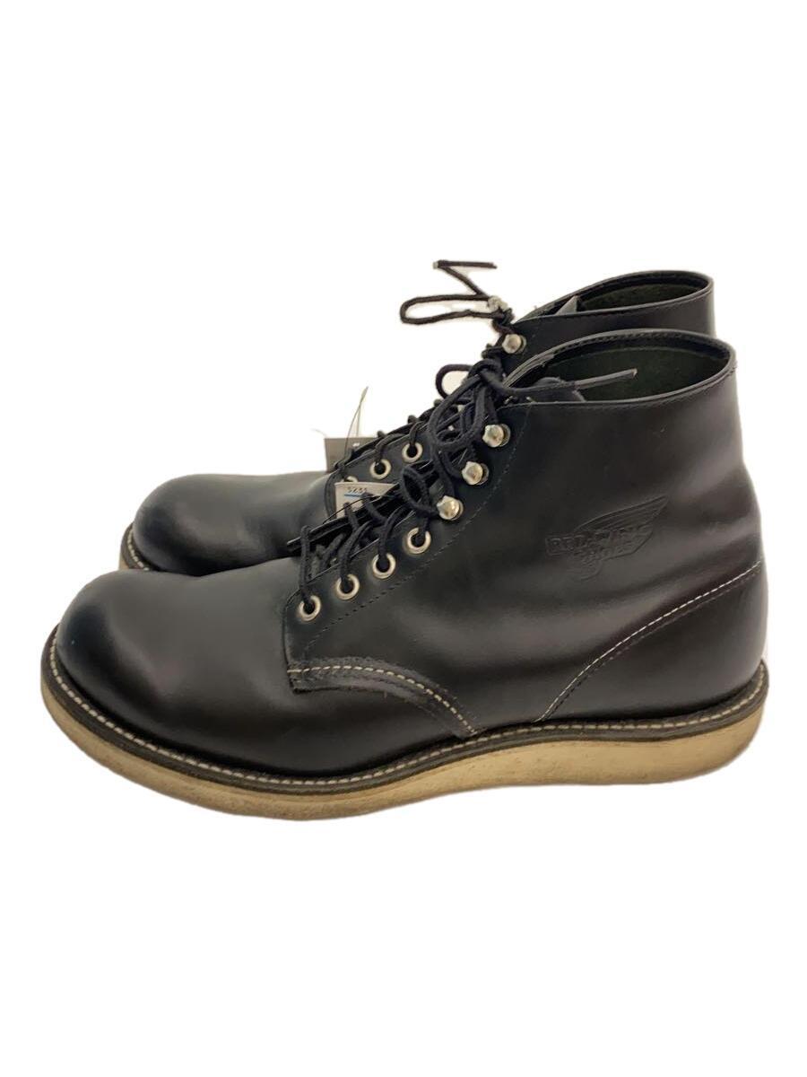 RED WING◆6inch CLASSIC PLAIN TOE/ブーツ/US9/BLK/8165