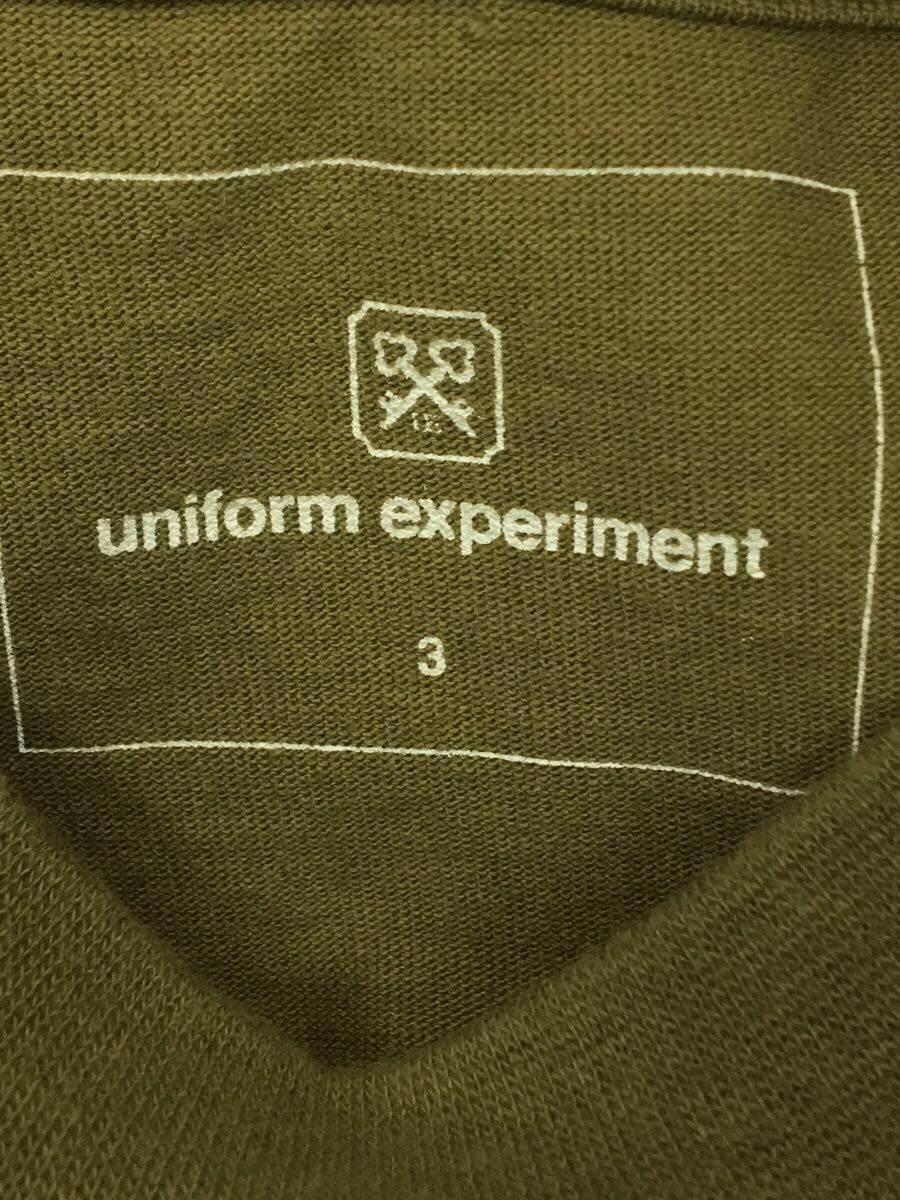 uniform experiment◆Tシャツ/3/コットン/KHK/UE-202066_画像3