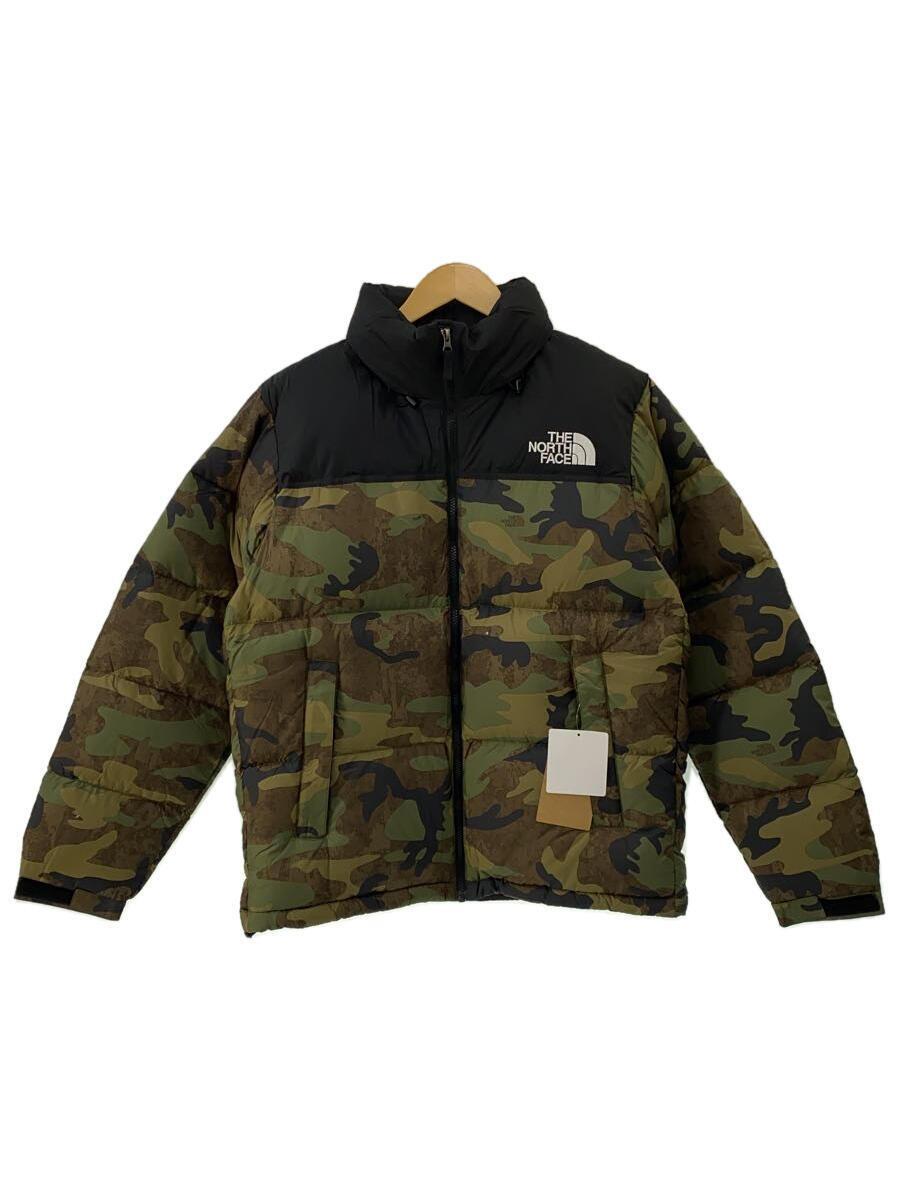 THE NORTH FACE◆ダウンジャケット/L/ナイロン/KHK/カモフラ/92336_画像1