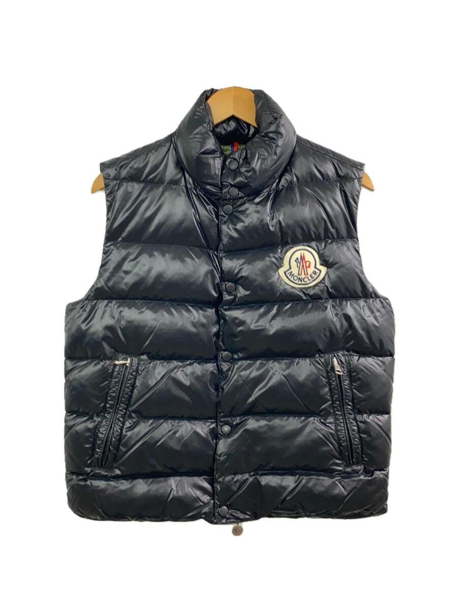 MONCLER◆ダウンベスト/FREE/ナイロン/GRY/無地