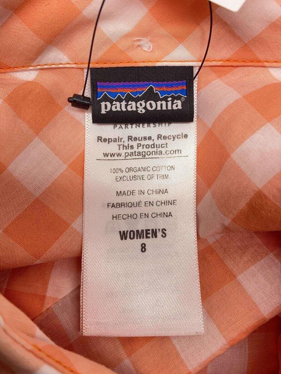 patagonia◆長袖シャツ/8/コットン/ORN/チェック/54961SP15_画像3