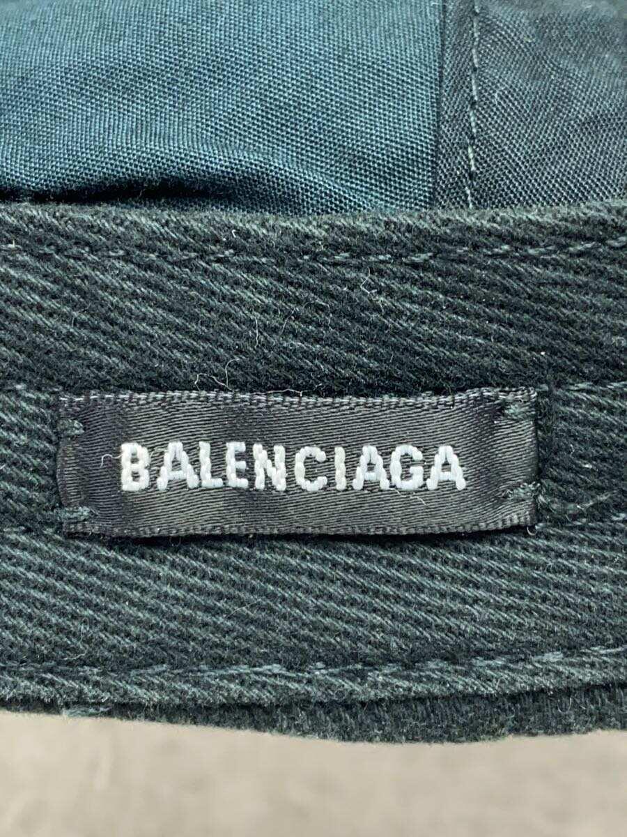 BALENCIAGA◆17AW/キャップ/FREE/コットン/BLK/メンズ/使用感有_画像5