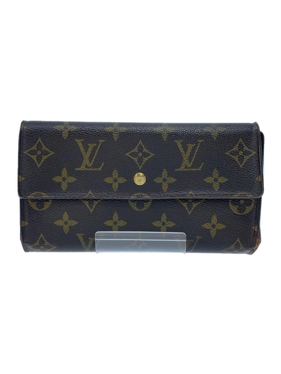 LOUIS VUITTON◆ポルト・トレゾール・インターナショナル_モノグラム・キャンバス_BRW/PVC/BRW/レディース_画像1