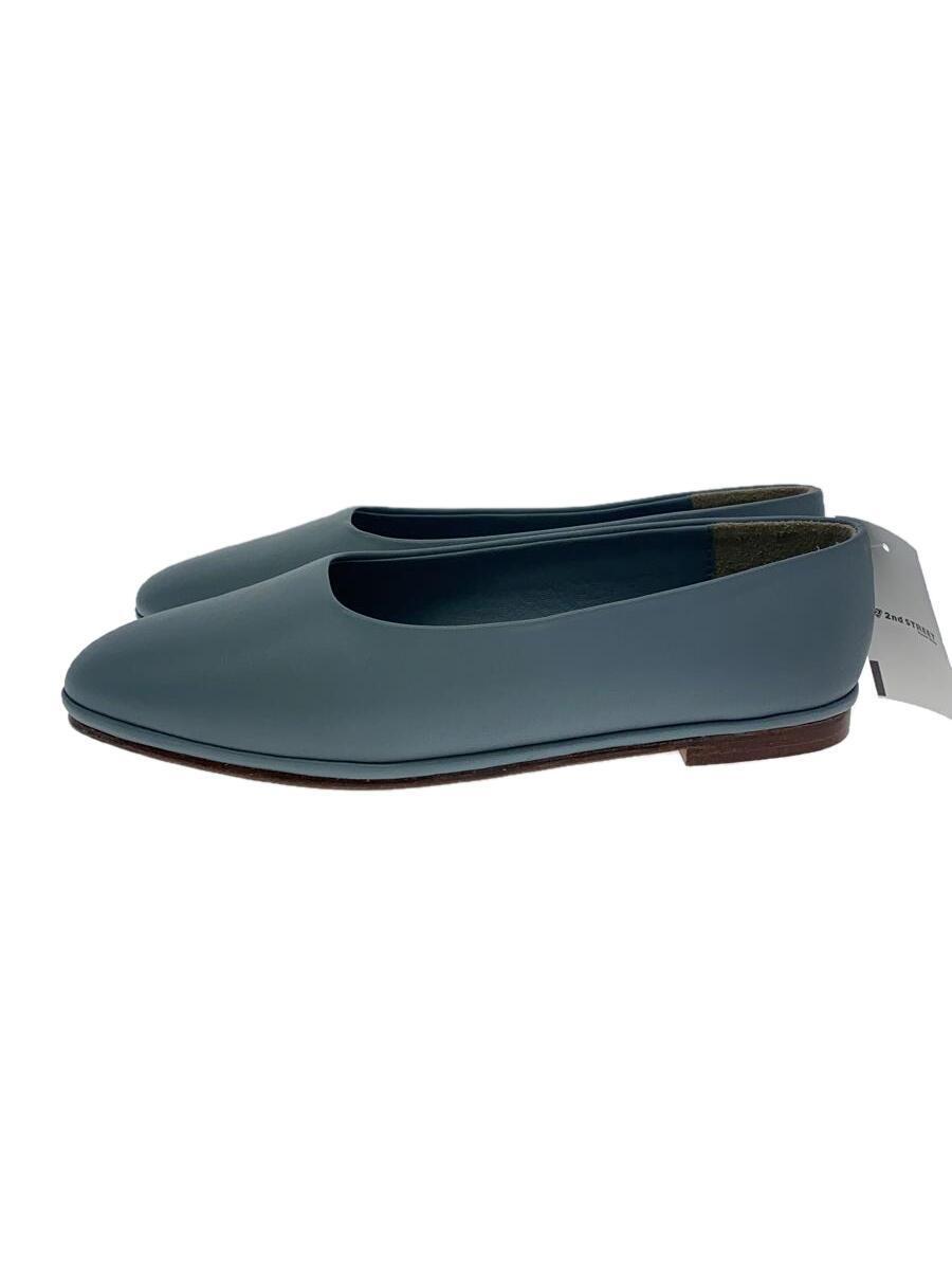WANDERUNG/ワンデルング/Flat leather shoes/フラットパンプス/35/BLU/青
