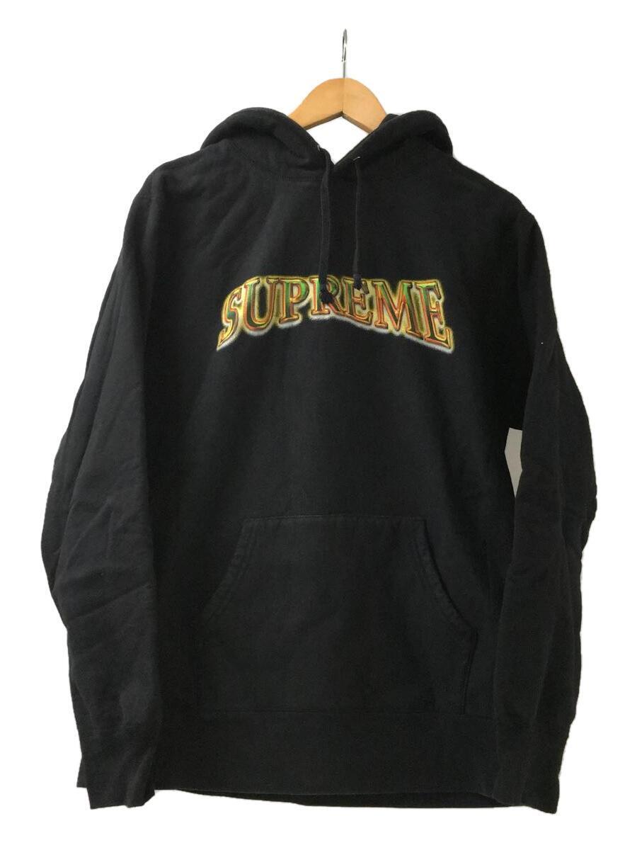 Supreme◆パーカー/L/コットン/BLK/Metallic Arc Hooded Sweatshirt
