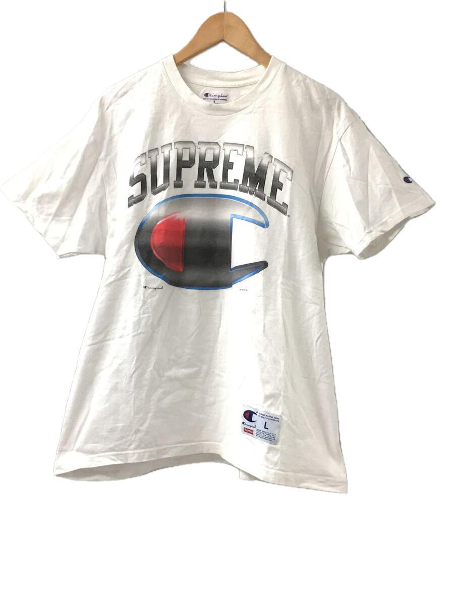 Supreme◆Tシャツ/L/コットン/WHT/Champion Chrome S/S OP