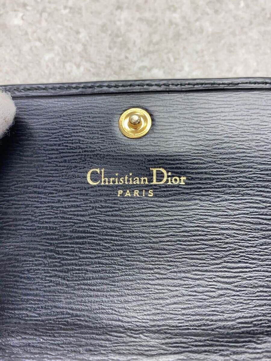 Christian Dior◆コインケース/レザー/BLK/無地/レディース_画像3