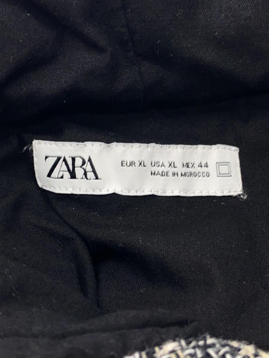 ZARA◆ブルゾン/XL/コットン/CRM/チェック/80089348-4_画像3