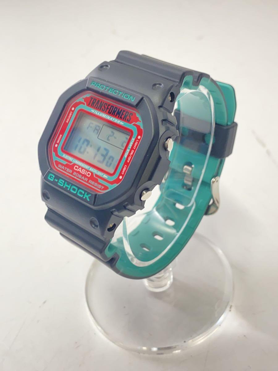 CASIO◆×トランスフォーマー/クォーツ腕時計/デジタル/ラバー/RED/BLK/DW-5600TF19_画像2