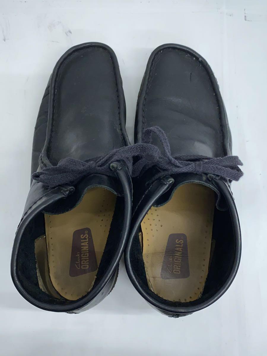 Clarks◆チャッカブーツ/25.5cm/BLK/レザー_画像3