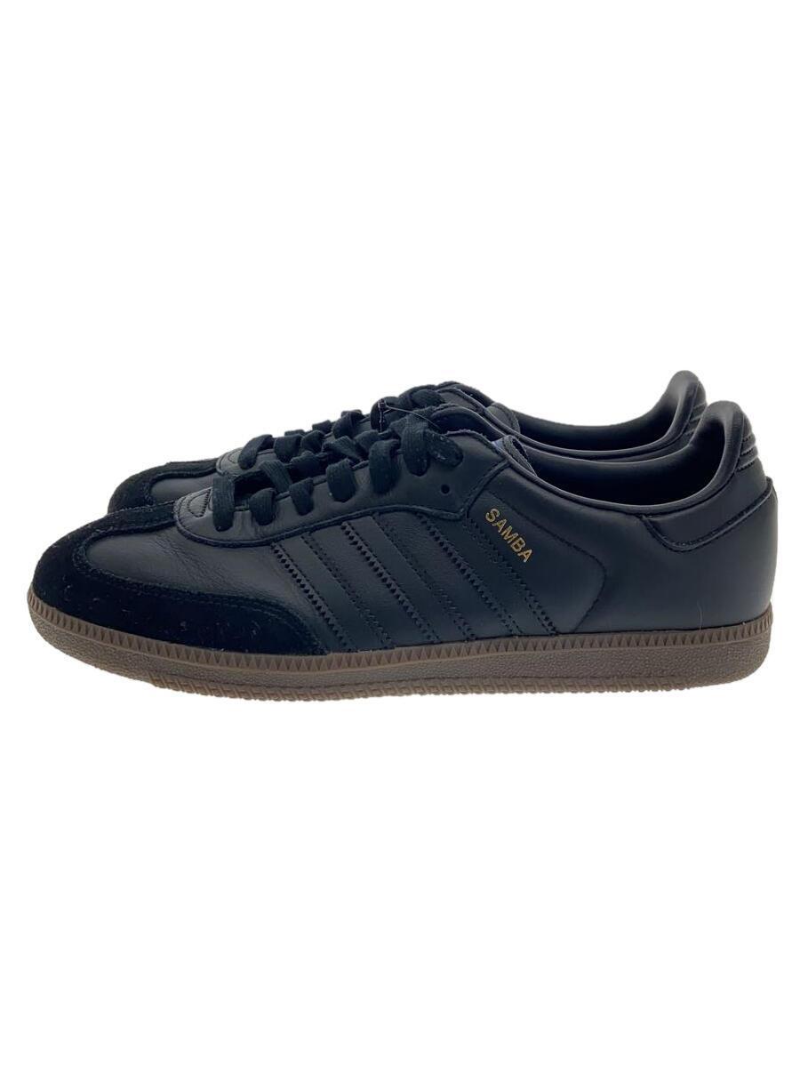 adidas◆SAMBA OG CBLACK/サンバ/ローカットスニーカー/26.5cm/ブラック/レザー/IE3438