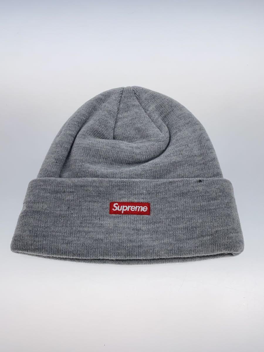 Supreme◆NEW ERA/Sロゴ/2020AW/ニットキャップ/FREE/アクリル/GRY/無地/メンズ_画像2