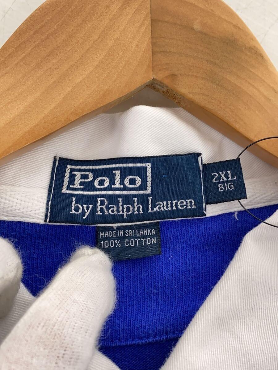 POLO RALPH LAUREN◆長袖シャツ/XXL/コットン/BLU/無地_画像3