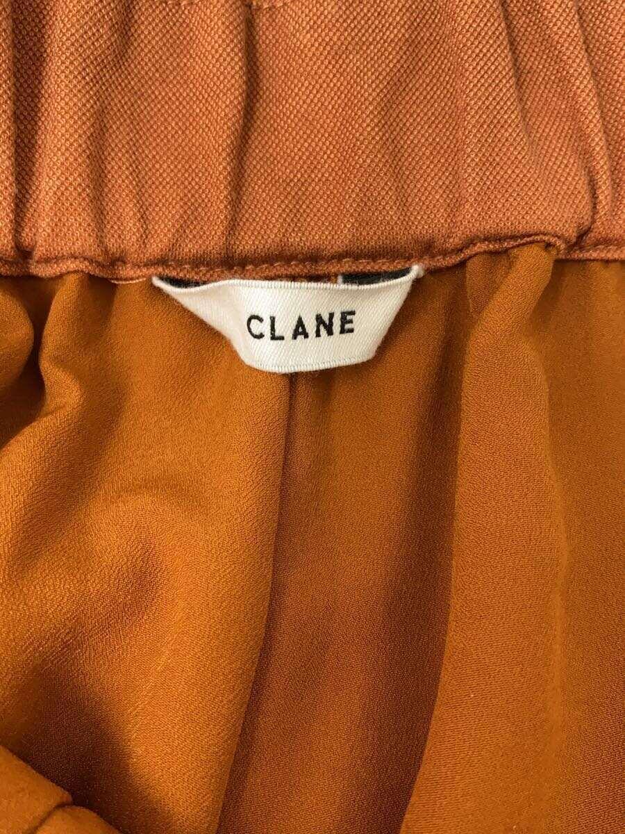CLANE◆21SS/SOFT JERSEY FLARE PANTS/1/レーヨン/オレンジ/無地/12110-7162_画像4