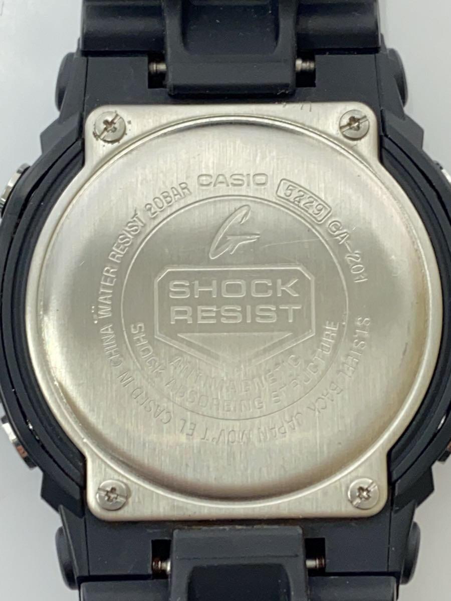 CASIO◆クォーツ腕時計・G-SHOCK/デジアナ/ブラック/ブラック_画像3