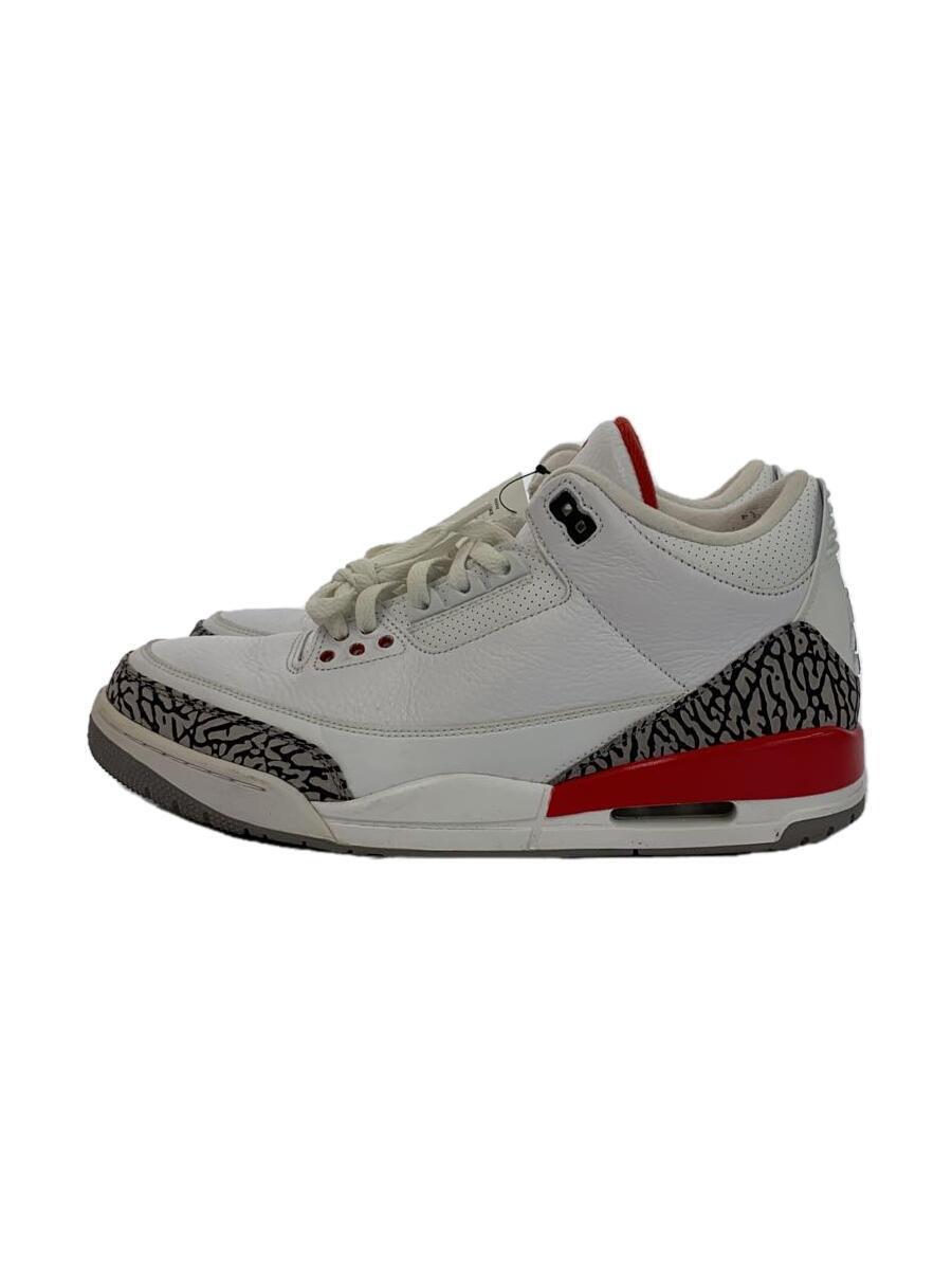 NIKE◆AIR JORDAN 3 RETRO/エアジョーダンレトロ/ホワイト/136064-116/29cm/WHT_画像1