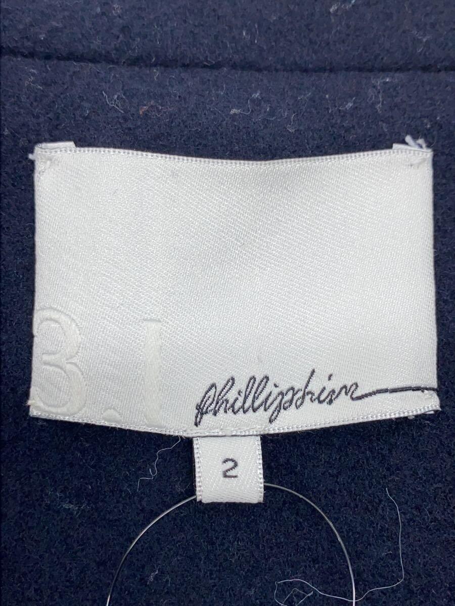 3.1 Phillip Lim◆コート/FREE/ウール/NVY/無地_画像3