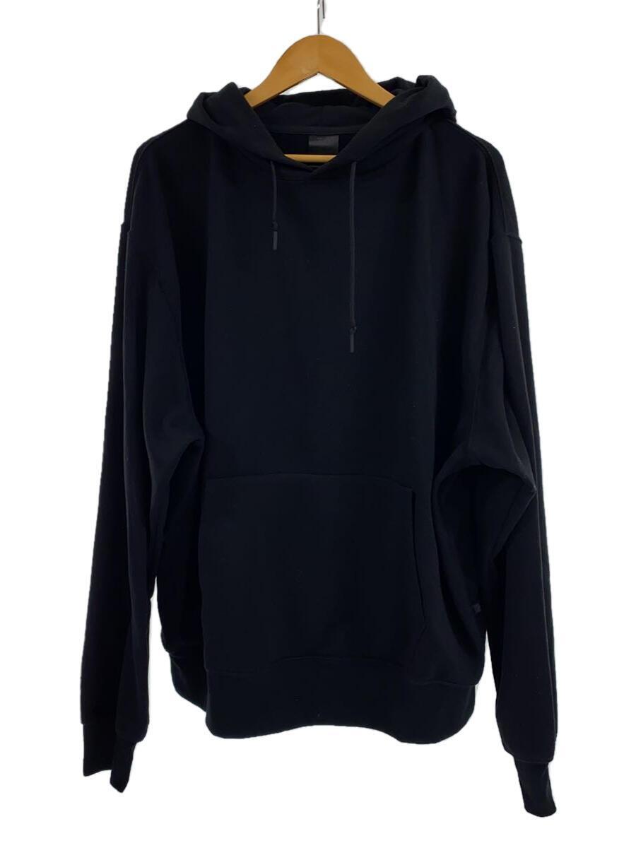 DAIWA PIER39◆21AW/TECH SWEAT HOODIE/パーカー/L/ポリエステル/BLK/無地/BE-54021