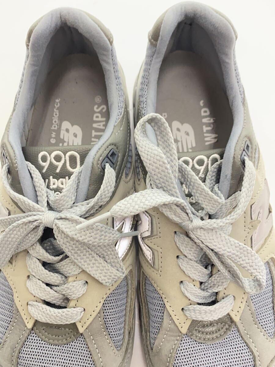 NEW BALANCE◆990V2/ローカットスニーカー/27.5cm/GRY/レザー/M990WT2_画像8