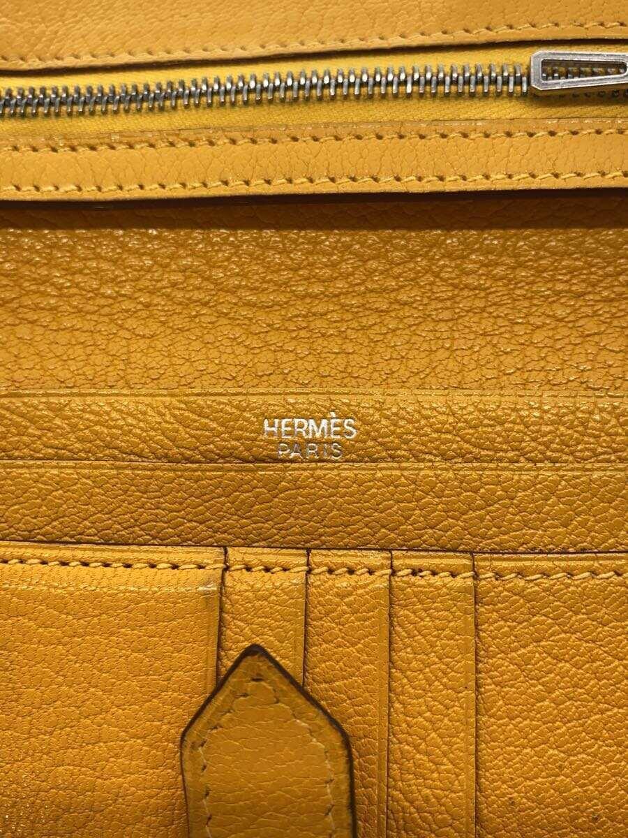 HERMES◆財布/-/YLW/メンズ_画像3