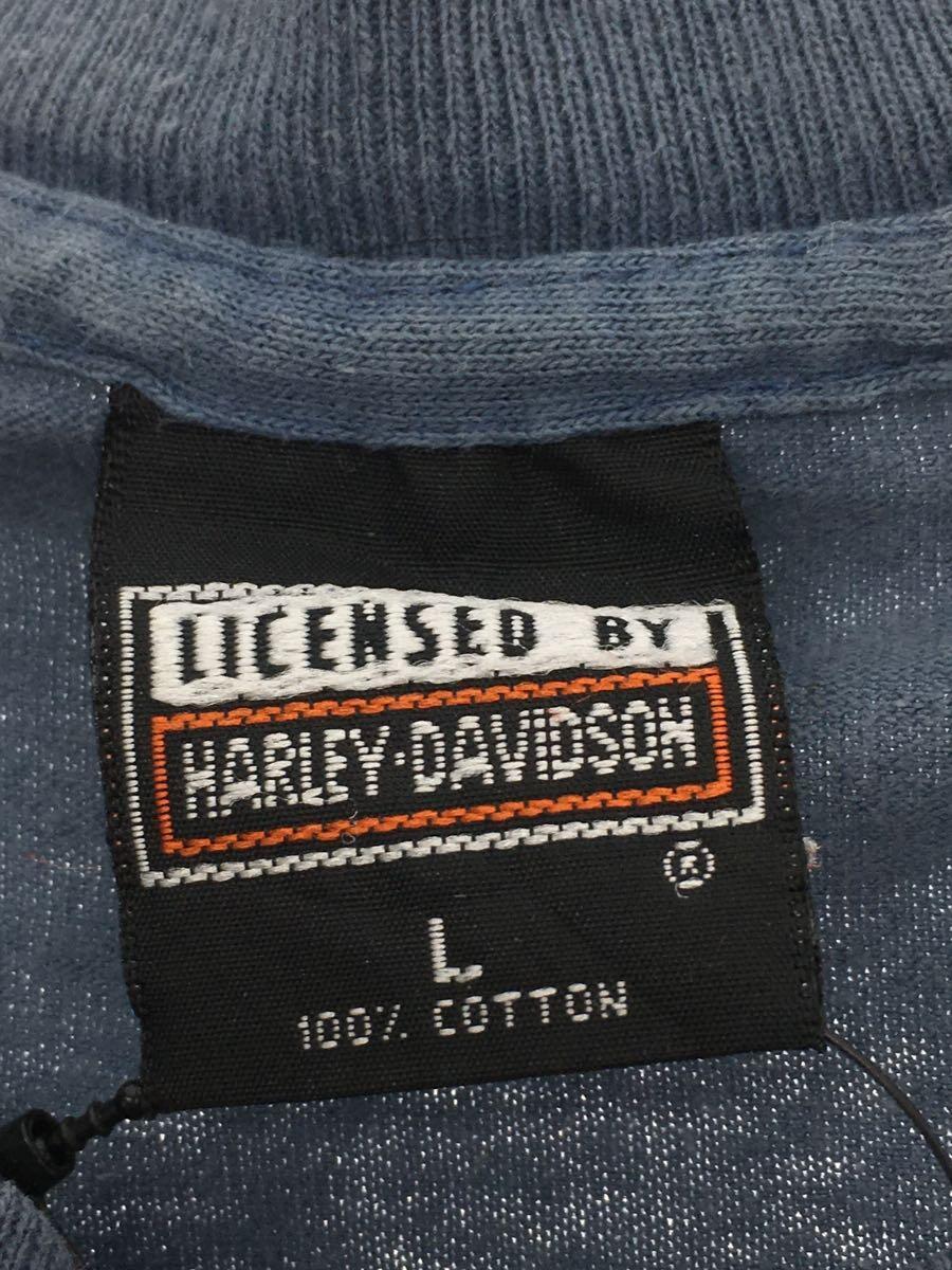 HARLEY DAVIDSON◆Tシャツ/L/コットン/BLU_画像3