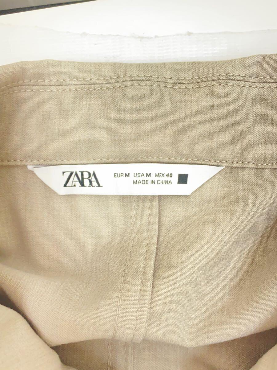 ZARA◆ジップ/ブルゾン/M/ポリエステル/GRY_画像3