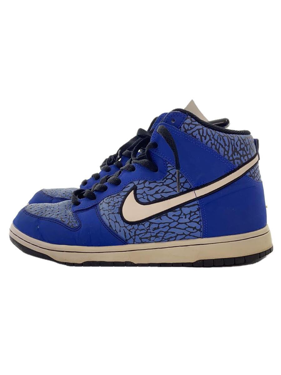 NIKE◆DUNK HIGH/ダンクハイ/ブルー/317982-418/27.5cm/BLU