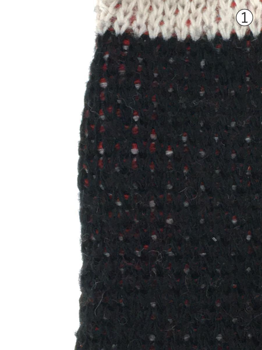 RADIALL* свитер ( толстый )/S/ шерсть / черный / общий рисунок /rad-12aw-spot-knit003