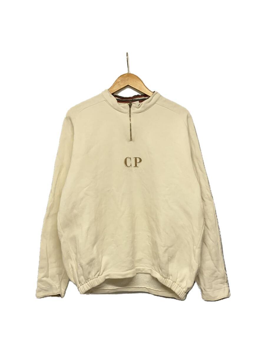 C.P.COMPANY◆ヨゴレ有 80s-90s ハーフジップスウェット スウェット 4 コットン WHT 726185