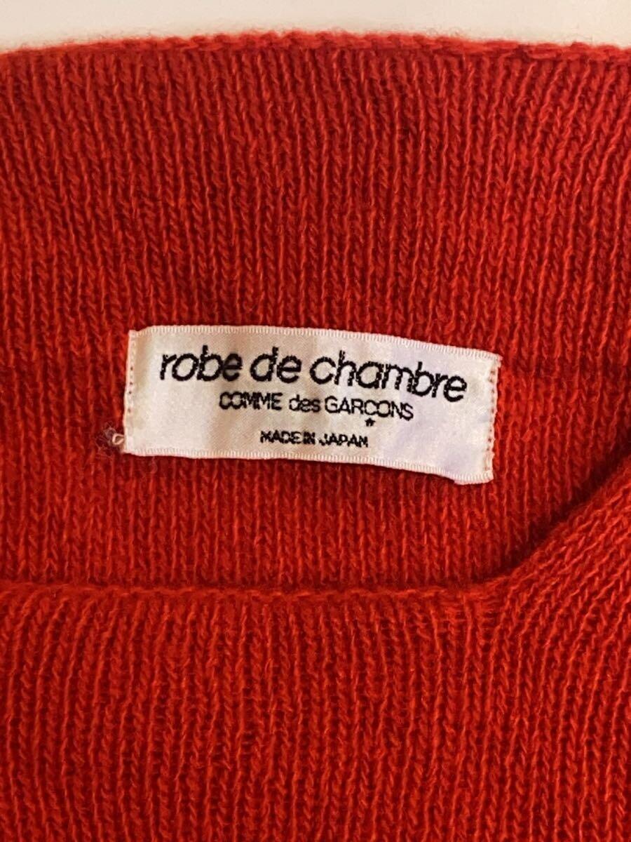 robe de chambre COMME des GARCONS◆セーター(厚手)/-/ウール/RED/無地/rn-040090_画像3