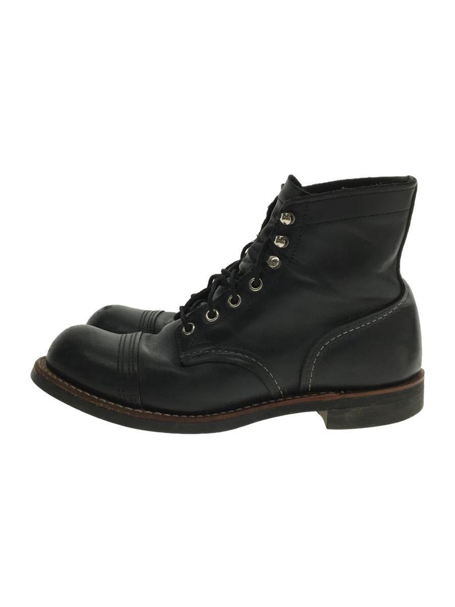 RED WING◆レースアップブーツ/US7/BLK/牛革/8084_画像1