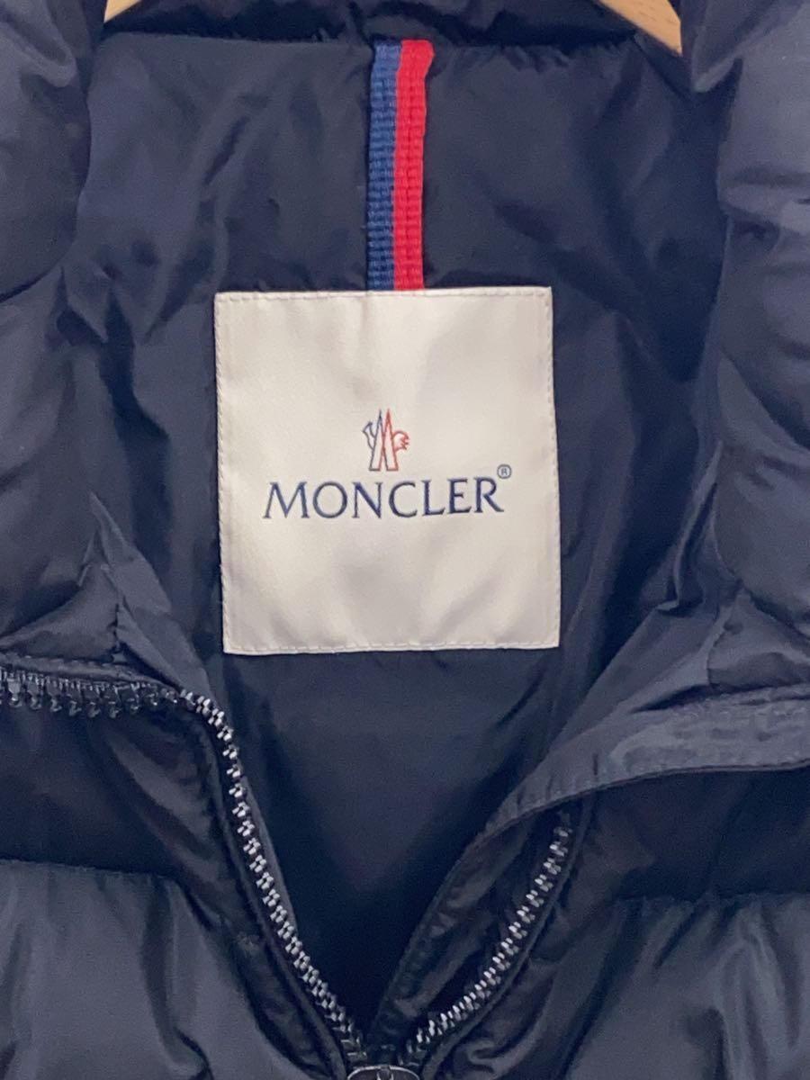 MONCLER◆ダウンジャケット/ドレス加工/ハイネック/ダブルジップ/XXS/ナイロン/BLK/無地_画像3