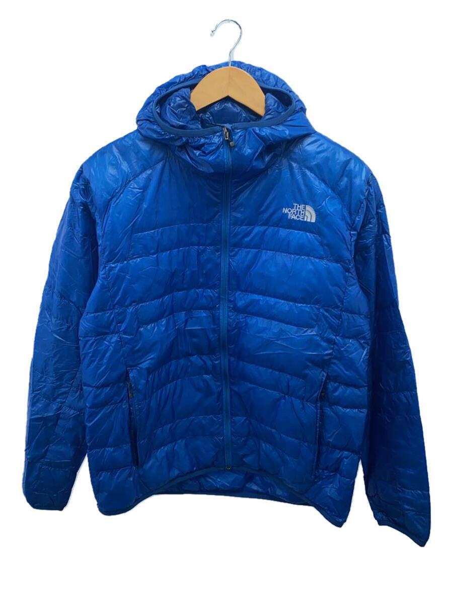 THE NORTH FACE◆LIGHT HEAT HOODIE_ライトヒートフーディー/L/ナイロン/BLU/無地_画像1