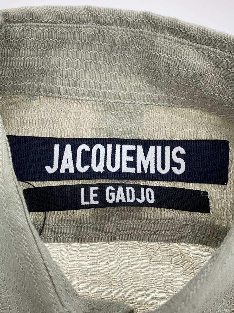 JACQUEMUS◆長袖シャツ/46/コットン/GRN/ストライプ_画像3