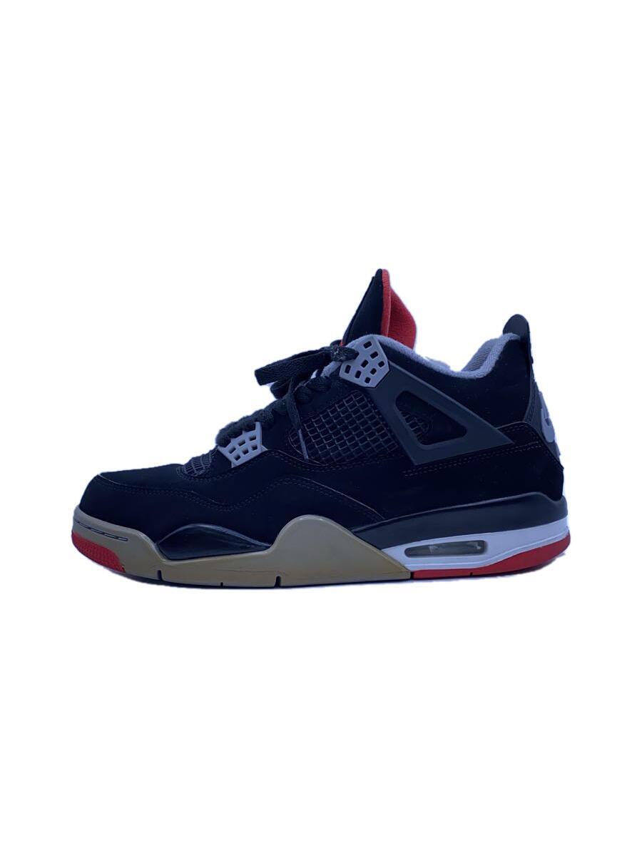 NIKE◆AIR JORDAN 4 RETRO/エアジョーダンレトロ/ブラック/308497-060/27.5cm/BLK