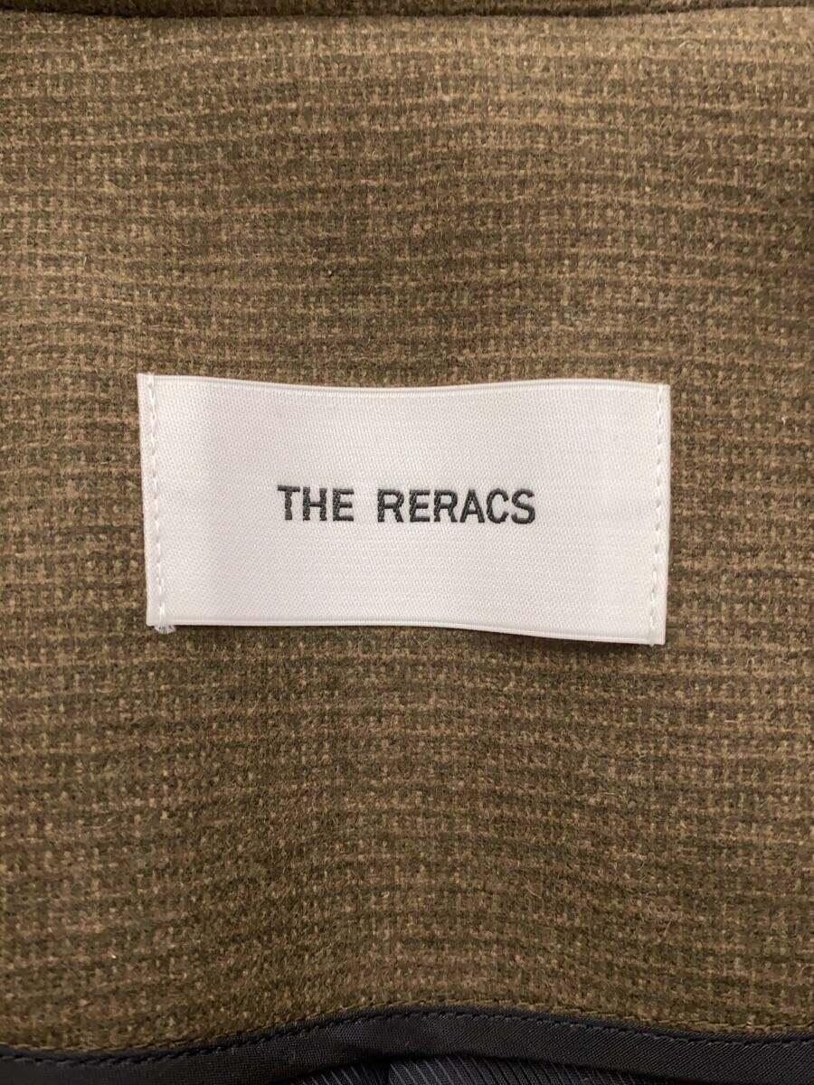 THE RERACS◆22AW/ピークドラベル/チェスターコート/FREE/ウール/GRN/無地/22FW-RECT-338L-J_画像3