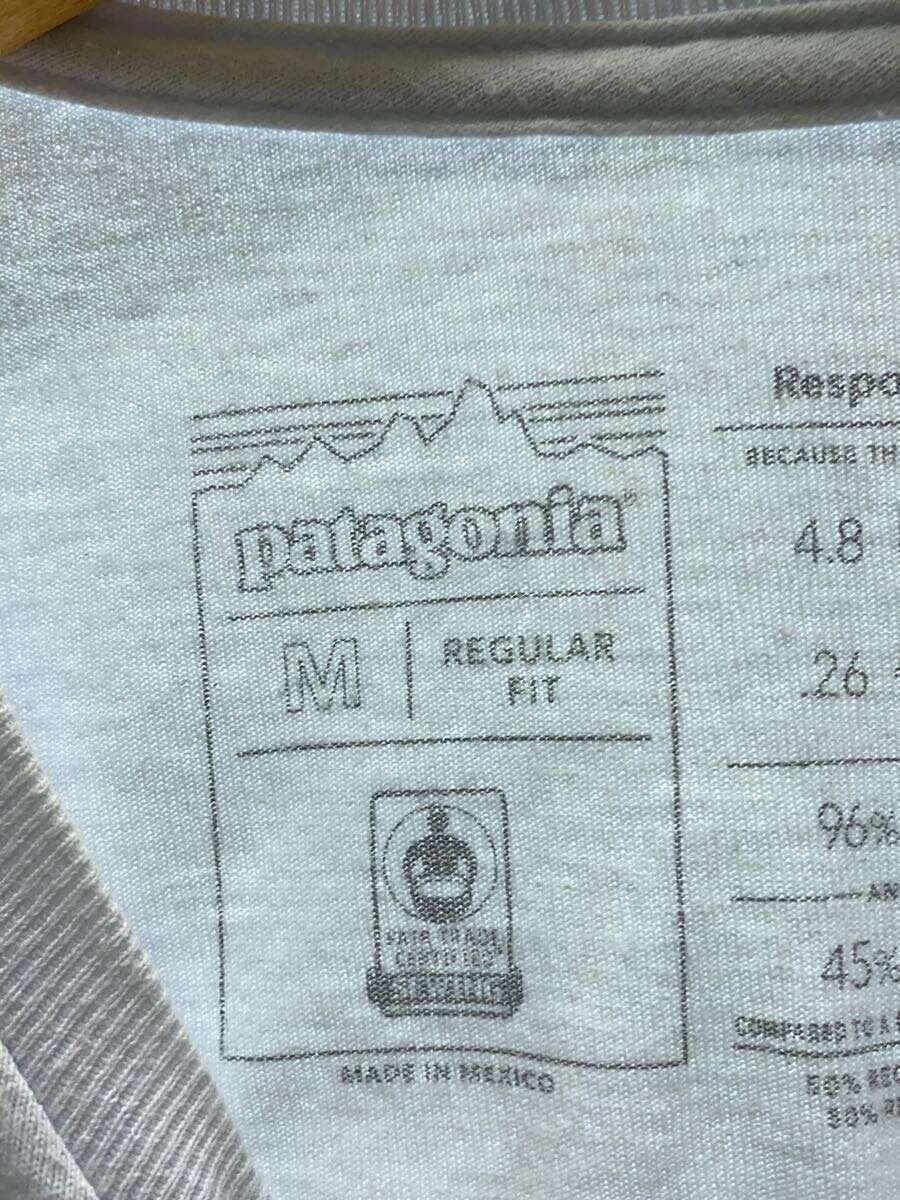 patagonia◆Tシャツ/M/コットン/WHT/無地/STY38504SP20_画像4