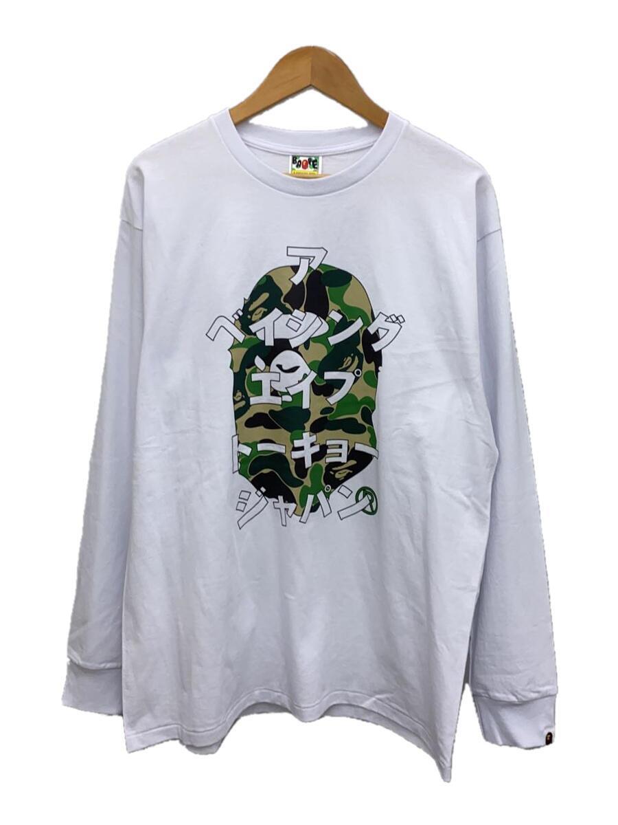 A BATHING APE◆ABC CAMO JAPANESE LETTERS/XXL/コットン/WHT/001LTJ801011M