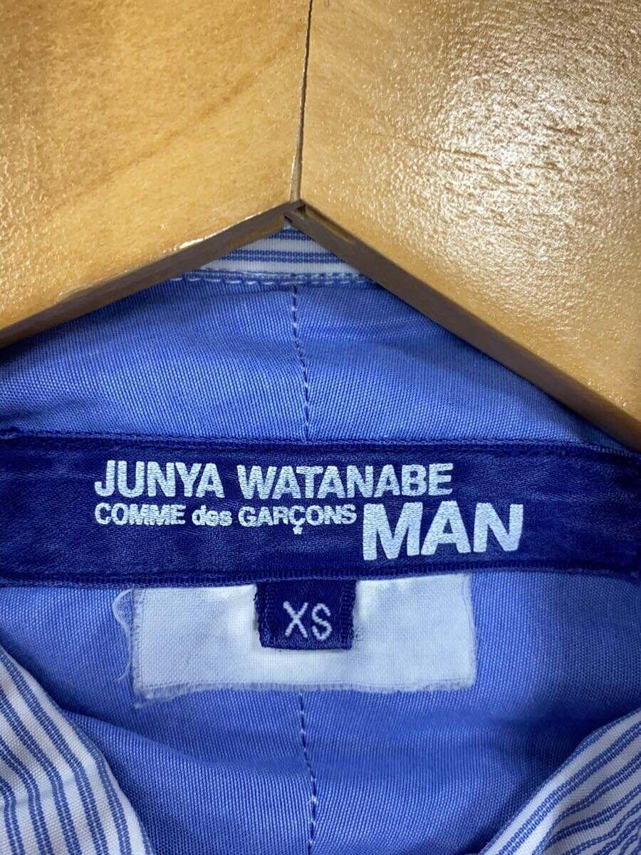 JUNYA WATANABE COMME des GARCONS MAN◆JUNYA WATANABE MAN /長袖シャツ/XS/コットン/BLU/ストライプ/WQ-B025_画像3