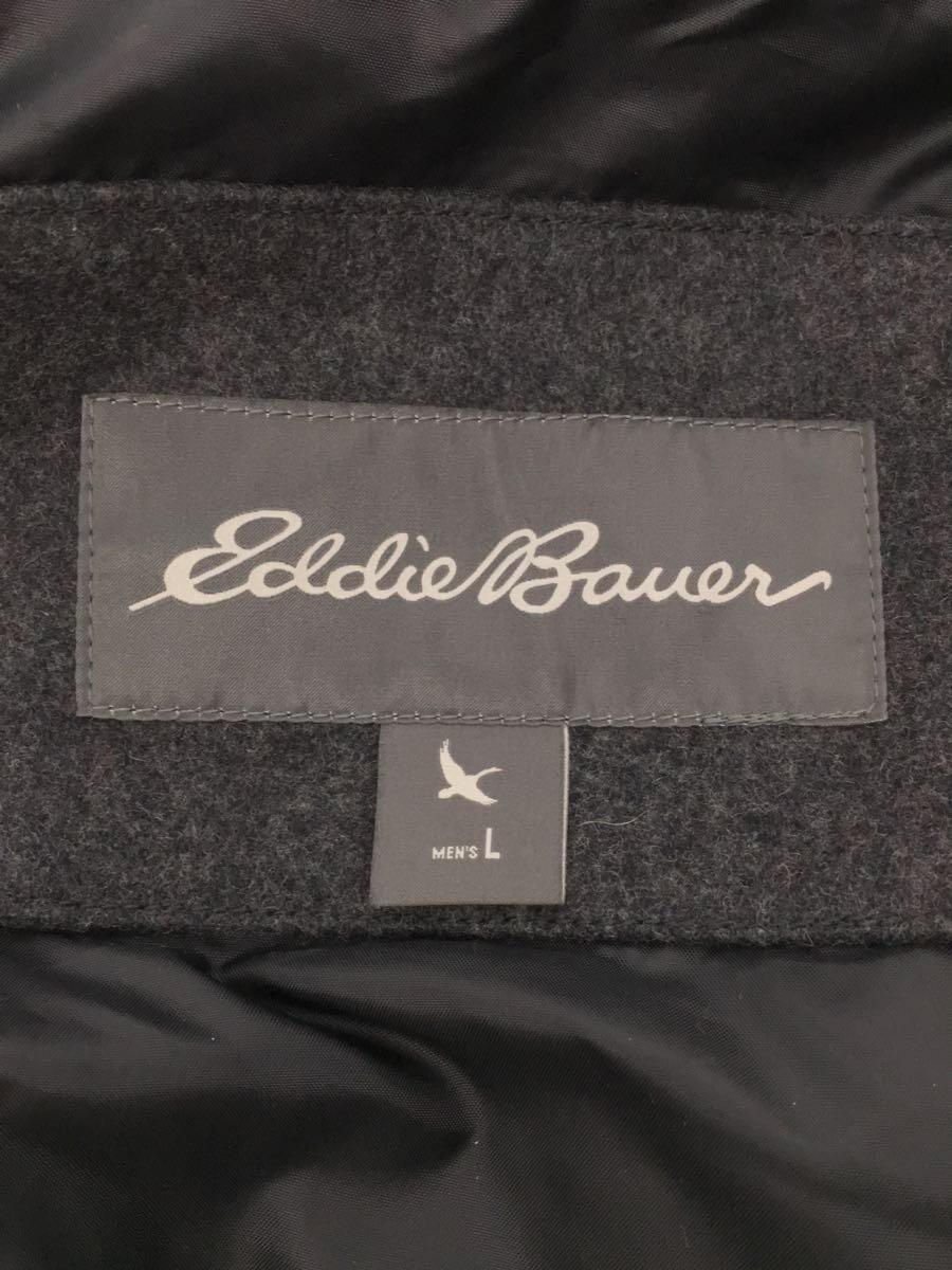 EDDIE BAUER◆ウールジャケット/L/ウール/GRY_画像3