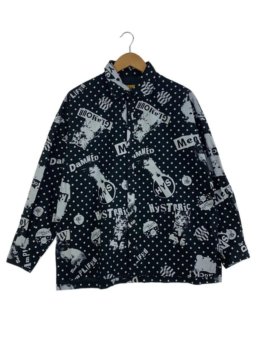 HYSTERIC GLAMOUR◆22AW/オーバーサイズシャツシャツ/FREE/コットン/ブラック/総柄/01223AH05_画像1