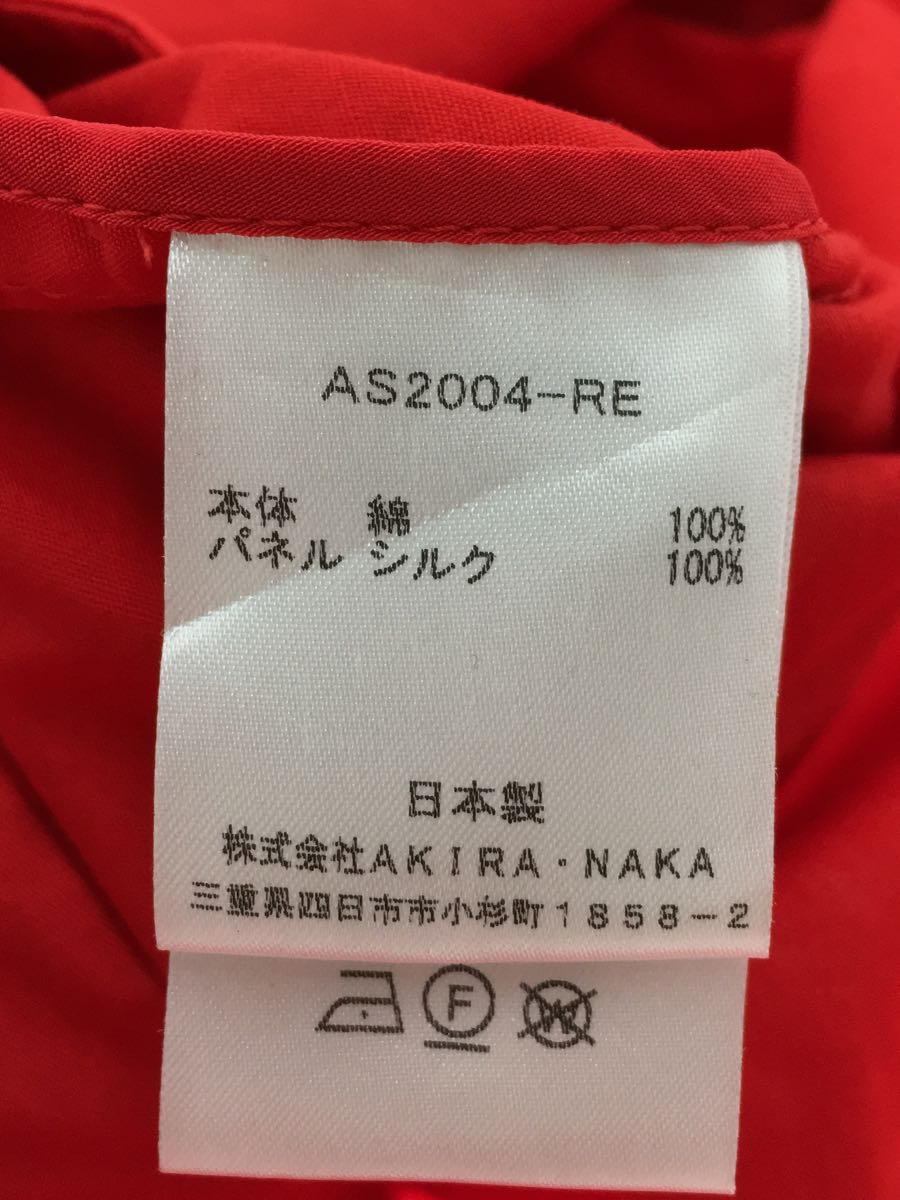 AKIRA NAKA◆シャツワンピース/2/コットン/RED/AS2004-RE_画像4