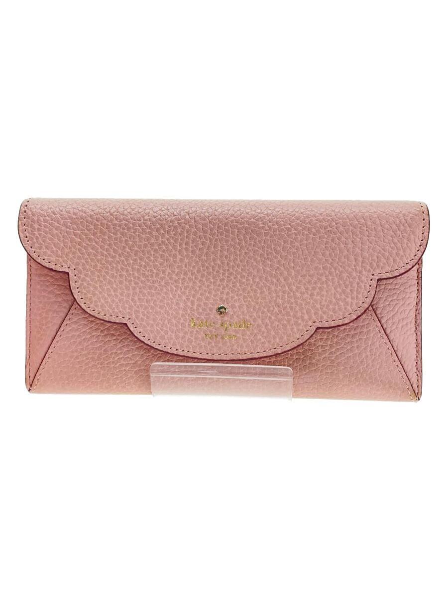 kate spade new york◆長財布/レザー/PNK/レディース_画像1