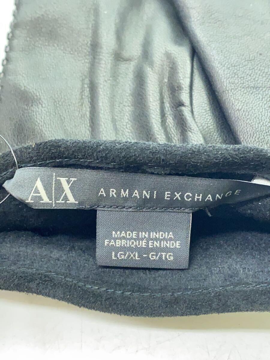 ARMANI EXCHANGE◆手袋/羊革/BLK/無地/メンズ_画像3