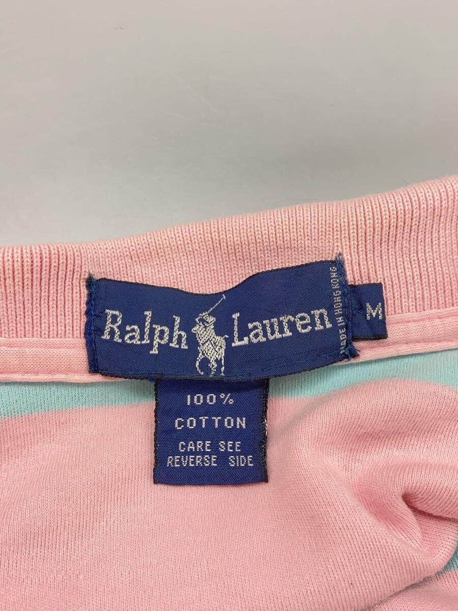 RALPH LAUREN◆ポロシャツ/M/コットン/PNK_画像3