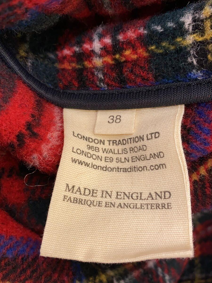 LONDON TRADlTION◆ダッフルコート/38/ウール/ネイビー/無地_画像4