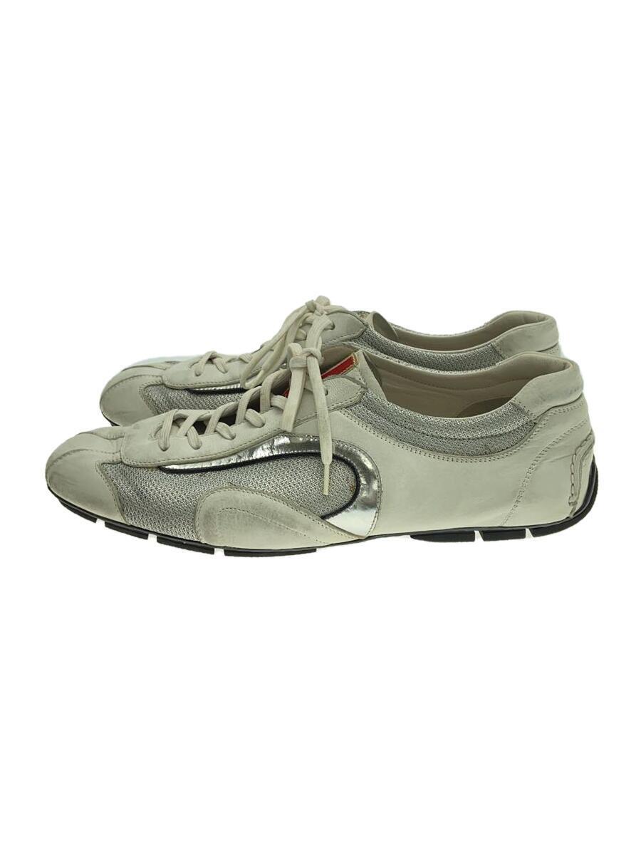 PRADA◆ドライビングシューズ/UK9/WHT/レザー/4E2181